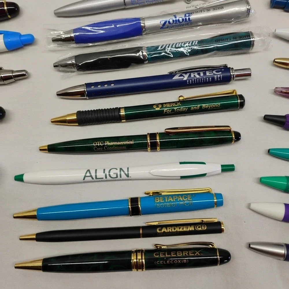 Pharmaceutical Drug Rep Collectible Pens Banned 39pc Lot New Used‎